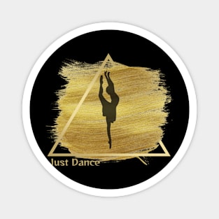 gold ballet dancer design Magnet